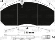 882212 Sada brzdových destiček, kotoučová brzda OPTIPACK VALEO