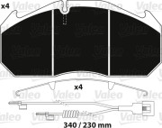 882213 Sada brzdových destiček, kotoučová brzda OPTIPACK VALEO