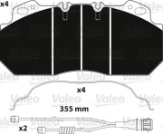 882217 Sada brzdových destiček, kotoučová brzda OPTIPACK VALEO