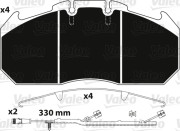 882219 Sada brzdových destiček, kotoučová brzda OPTIPACK VALEO