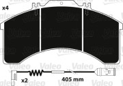 882231 Sada brzdových destiček, kotoučová brzda OPTIPACK VALEO