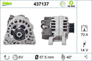 437137 generátor VALEO RE-GEN REMANUFACTURED VALEO