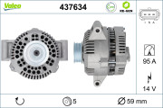 437634 generátor VALEO RE-GEN REMANUFACTURED VALEO