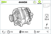 444494 generátor VALEO RE-GEN REMANUFACTURED VALEO