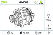 444509 VALEO alternátor 444509 VALEO