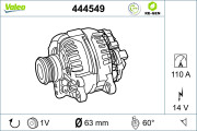 444549 generátor VALEO RE-GEN REMANUFACTURED VALEO