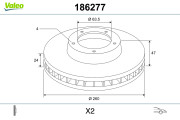 186277 Brzdový kotouč VALEO
