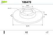 186470 Brzdový kotouč VALEO