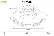 197148 Brzdový kotouč VALEO