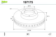 197175 Brzdový kotouč VALEO