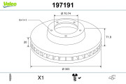 197191 Brzdový kotouč VALEO