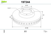 197244 Brzdový kotouč VALEO