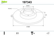 197343 Brzdový kotouč VALEO