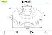 197500 Brzdový kotouč VALEO