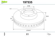 197535 Brzdový kotouč VALEO