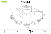 197548 Brzdový kotouč VALEO