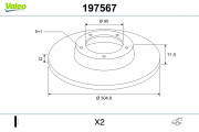 197567 Brzdový kotouč VALEO