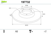 197732 Brzdový kotouč VALEO