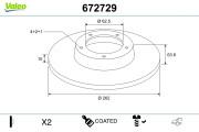 672729 Brzdový kotouč COATED VALEO