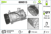 699513 Kompresor, klimatizace VALEO RE-GEN REMANUFACTURED VALEO