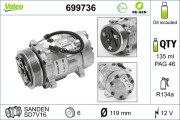 699736 Kompresor, klimatizace VALEO RE-GEN REMANUFACTURED VALEO