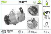 699770 Kompresor, klimatizace VALEO RE-GEN REMANUFACTURED VALEO