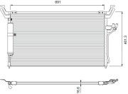 810904 Kondenzátor, klimatizace VALEO