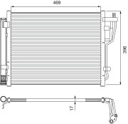 814070 Kondenzátor, klimatizace VALEO