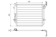814157 Kondenzátor, klimatizace VALEO