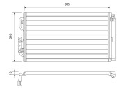 814191 Kondenzátor, klimatizace VALEO