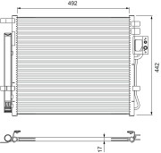 814404 Kondenzátor, klimatizace VALEO