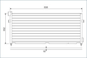 818987 Kondenzátor, klimatizace NEW PART VALEO