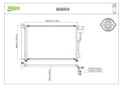 860004 Kondenzátor, klimatizace VALEO