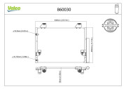 860030 Kondenzátor, klimatizace VALEO