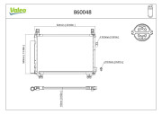 860048 Kondenzátor, klimatizace VALEO