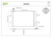 860068 Kondenzátor, klimatizace VALEO