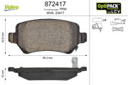 872417 Sada brzdových destiček, kotoučová brzda OPTIPACK for LCV VALEO