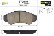 872919 Sada brzdových destiček, kotoučová brzda OPTIPACK for LCV VALEO