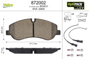 872002 Sada brzdových destiček, kotoučová brzda OPTIPACK for LCV VALEO