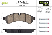 872231 Brzdové destičky OPTIPACK for LCV VALEO