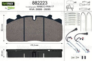 882223 Sada brzdových destiček, kotoučová brzda OPTIPACK VALEO