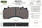 882224 Sada brzdových destiček, kotoučová brzda OPTIPACK VALEO