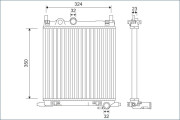 701128 Chladič, chlazení motoru VALEO