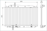 701135 Chladič, chlazení motoru VALEO