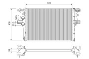 701230 Chladič, chlazení motoru VALEO
