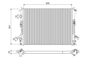 701240 Chladič, chlazení motoru VALEO