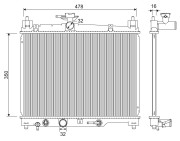 701330 Chladič, chlazení motoru VALEO
