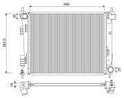 701347 Chladič, chlazení motoru VALEO