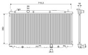 701353 Chladič, chlazení motoru VALEO