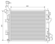 701621 Chladič, chlazení motoru VALEO